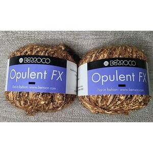 Berroco Opulent FX Yarn 2 Skein - Rare Gold Color # 7812 - Discontinued Color
